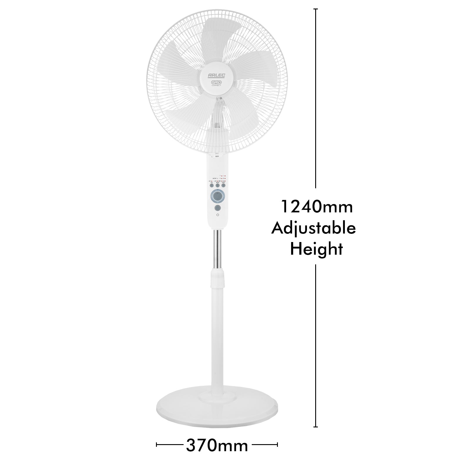 Arlec 40cm Smart Pedestal Fan with Remote – smart pedestal fan, adjustable pedestal fan, Grid Connect fan
