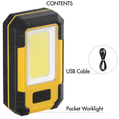 Arlec 450lm rechargeable COB LED work light torch – magnetic base, built-in stand