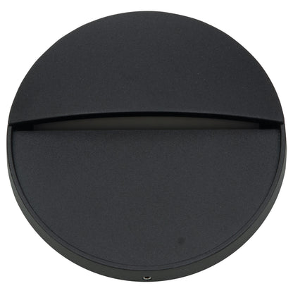 Arlec 4W CCT LED Round Black Exterior Step Light - energy efficient LED, CCT selectable light