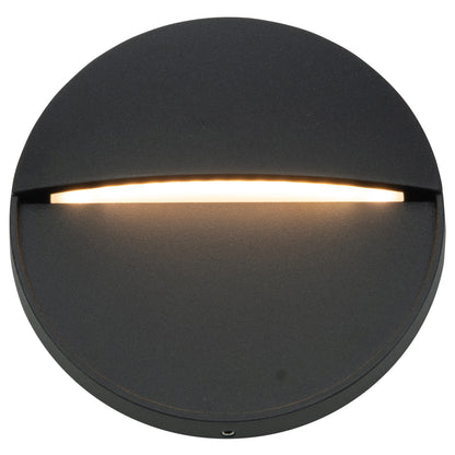 Arlec 4W CCT LED Round Black Exterior Step Light - energy efficient LED, CCT selectable light