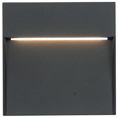 Arlec 4W CCT LED Square Black Exterior Step Light - energy efficient LED, CCT selectable light