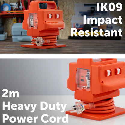 Arlec 10A Heavy Duty Power Block with Fast Charging USB C & Safety Switch