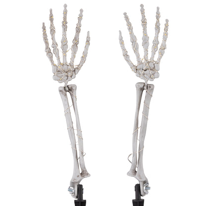 Arlec Halloween skeleton stake lights – 50cm battery operated LED decorations, pack of 2