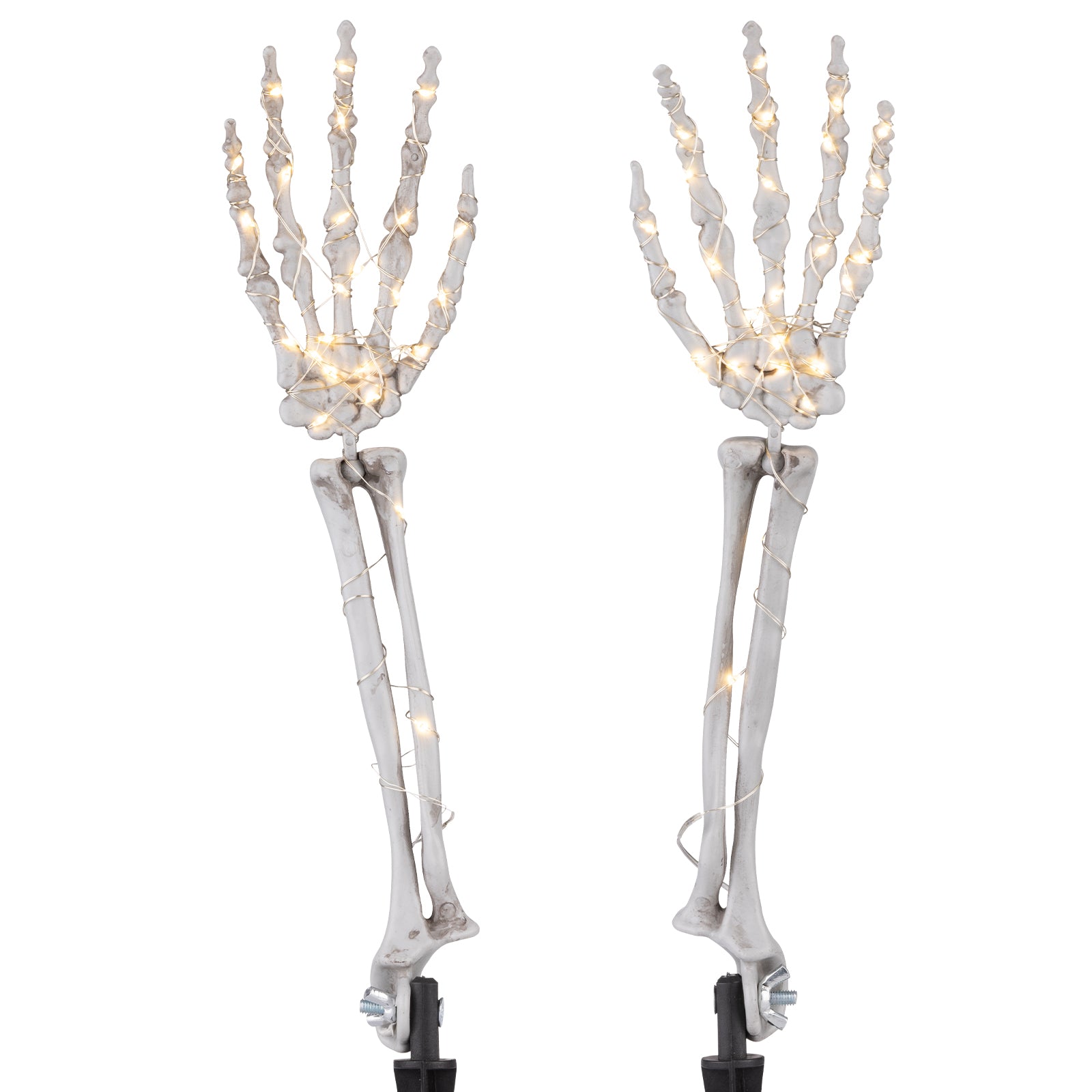 Arlec Halloween skeleton stake lights – 50cm battery operated LED decorations, pack of 2