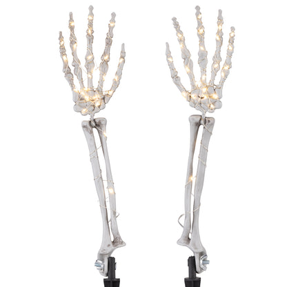 Arlec Halloween skeleton stake lights – 50cm battery operated LED decorations, pack of 2