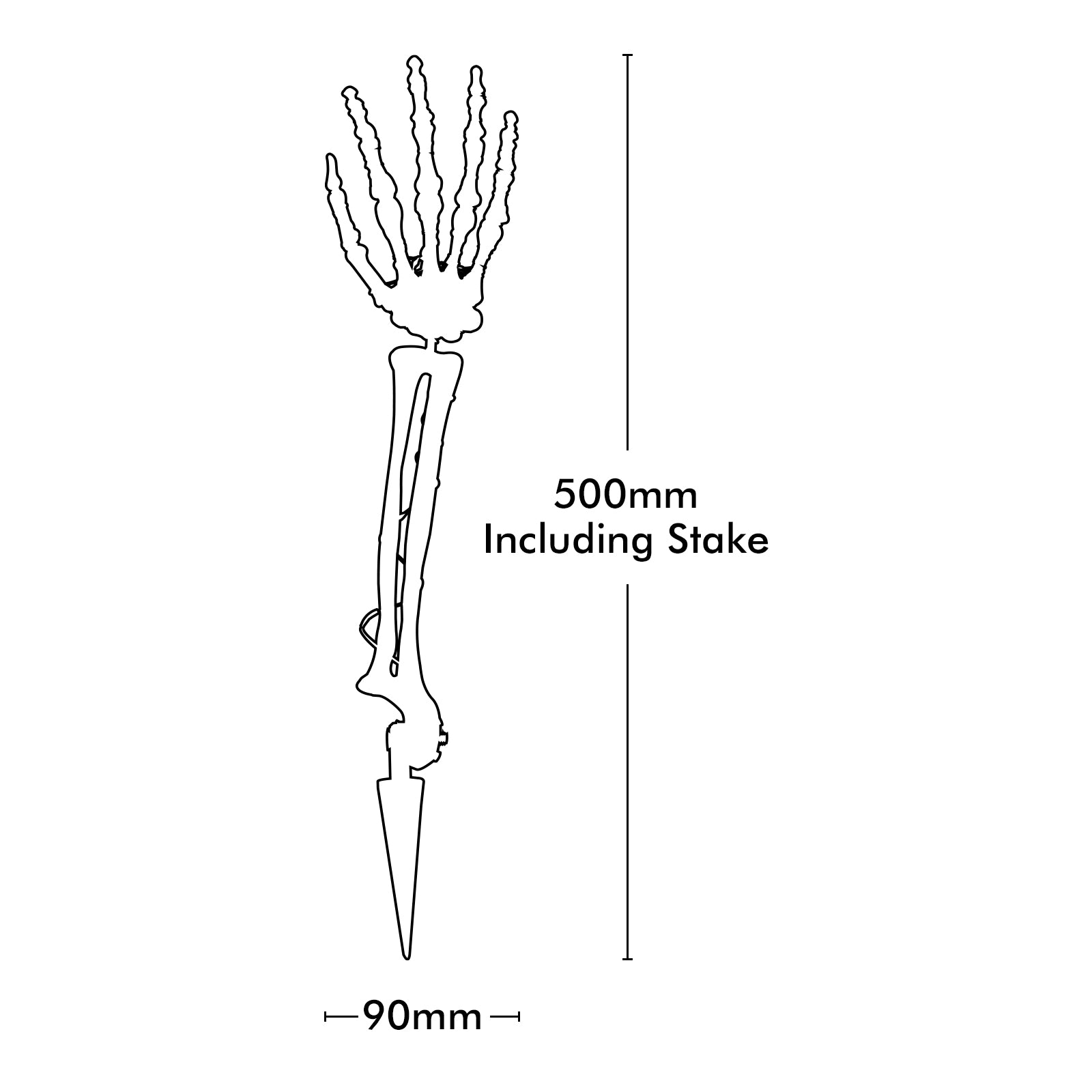 Arlec Halloween skeleton stake lights – 50cm battery operated LED decorations, pack of 2