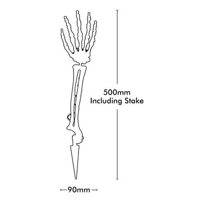 Arlec Halloween skeleton stake lights – 50cm battery operated LED decorations, pack of 2