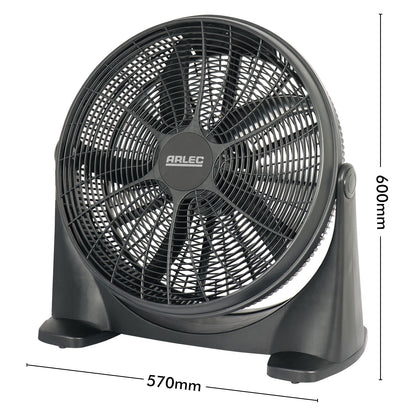 Arlec 50cm High Velocity Box Fan – Industrial Grade Portable Cooling Fan
