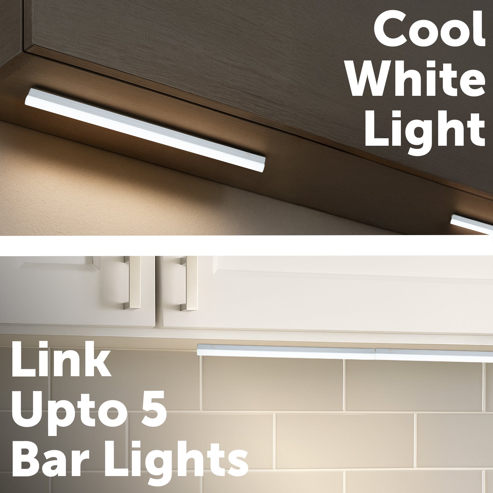 Arlec 8W LED linking bar light, DIY slim cabinet light, no-gap linkable strip