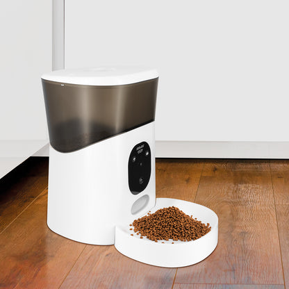 Arlec 5L Grid Connect Smart Pet Feeder with Camera – smart Wi-Fi pet feeder, automatic food dispenser with camera, Grid Connect smart feeder