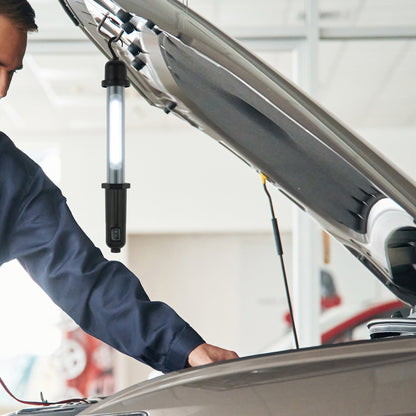 Arlec 5W rechargeable LED inspection light with hook, 4000K natural white, USB charging work light