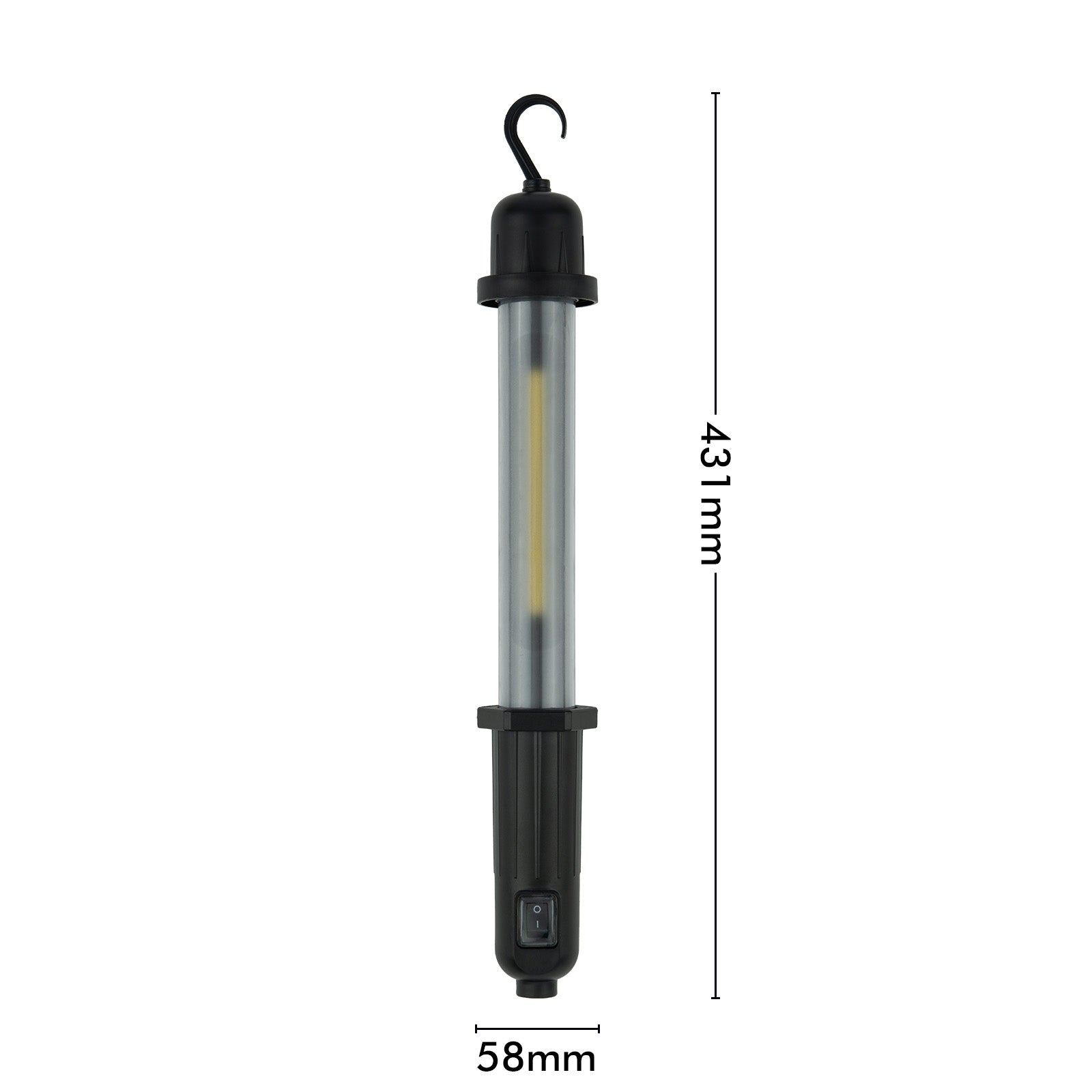 Arlec 5W rechargeable LED inspection light with hook, 4000K natural white, USB charging work light
