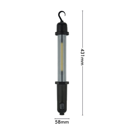 Arlec 5W rechargeable LED inspection light with hook, 4000K natural white, USB charging work light
