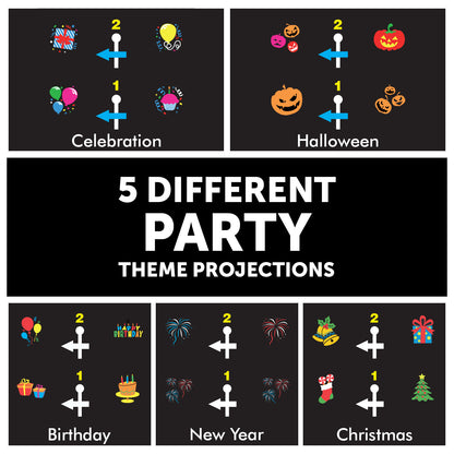 Arlec 5-theme LED light projector, animated celebration projector for events and holidays