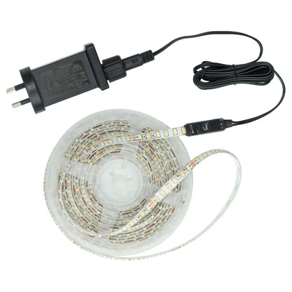 Arlec 5m CCT LED strip light, weatherproof IP65 strip with tri-colour lighting, home accent LED
