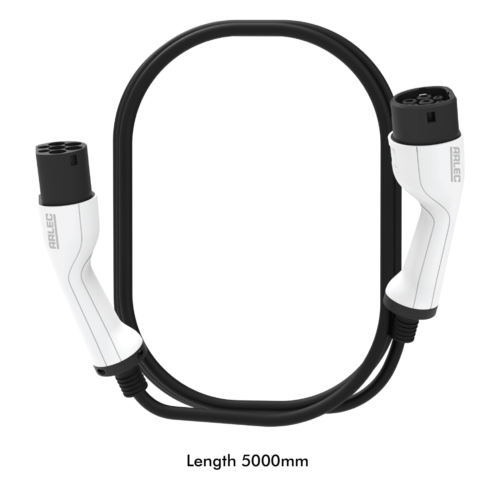 5m EV Charging Cable by Arlec, 4.6kW single-phase, IP65-rated, Type 2 connector for electric vehicles including Tesla