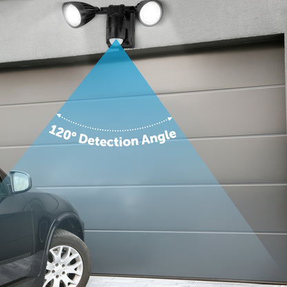 Arlec battery-operated LED spotlight – 6.5W motion sensor garden or security light with adjustable head and IP44 rating