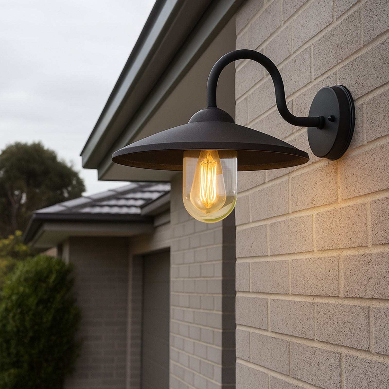 Arlec 60W Black Bristol Wall Farm Light - outdoor lighting solution