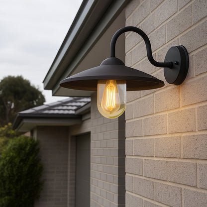 Arlec 60W Black Bristol Wall Farm Light - outdoor lighting solution