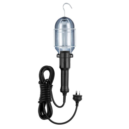 60W handheld inspection work light with 5m cable and tough metal cage