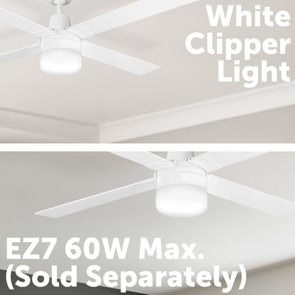 Arlec 60W White Clipper Ceiling Fan Light – Easy-Fit E27 Light Kit for Ceiling Fans
