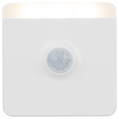 Arlec square plug-in motion sensor night light with warm white LED and auto shut-off