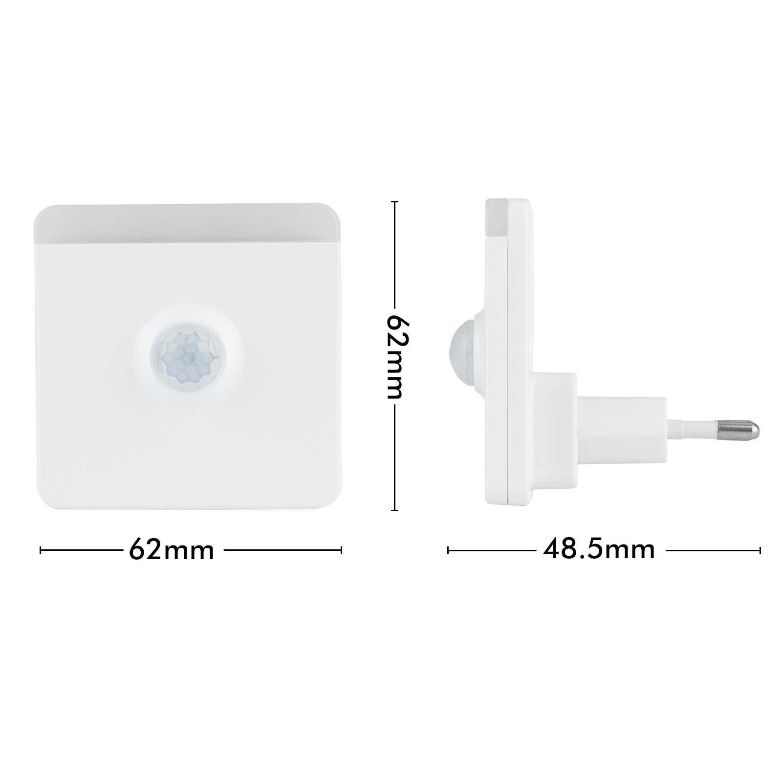 Arlec square plug-in motion sensor night light with warm white LED and auto shut-off