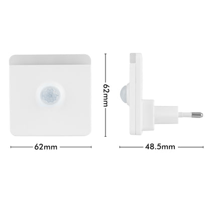 Arlec square plug-in motion sensor night light with warm white LED and auto shut-off