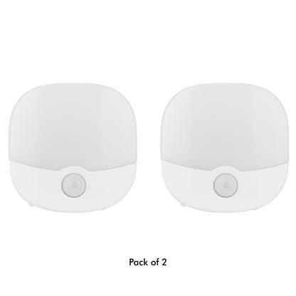 Arlec rechargeable motion sensor LED night lights, 2-pack with linkable function