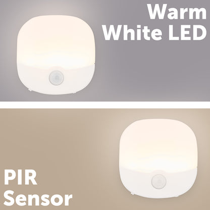 Arlec rechargeable square motion sensor LED night light, linkable indoor lamp