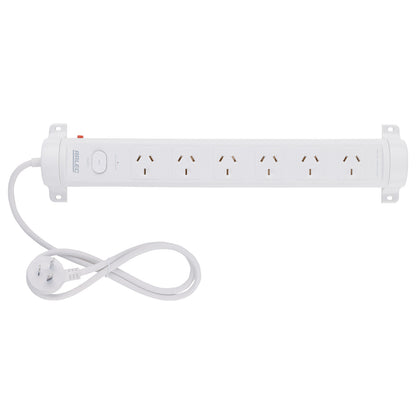 Arlec 6 Outlet Rotatable Powerboard with Surge Protection – rotating extension board with surge protection and 6 outlets