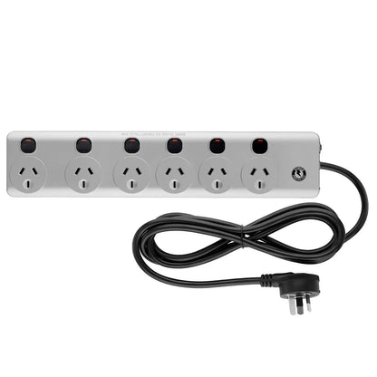 Arlec 6 Outlet Surge Protected Wide Spaced Powerboard – surge powerboard with wide spacing for large plugs