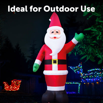 Arlec 6m inflatable Santa with LED lights – festive outdoor Christmas decoration with self-inflating low voltage design