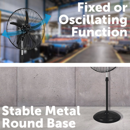 Arlec 70cm Industrial Pedestal Fan – Large Metal Fan for Commercial Spaces