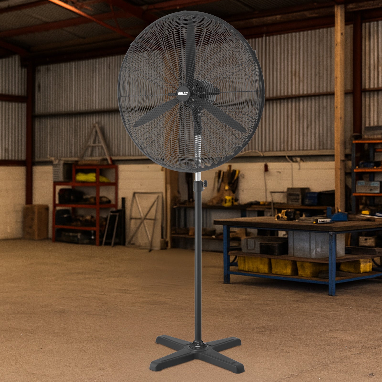 Arlec 75cm industrial fan with heavy-duty base and 285W motor
