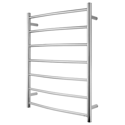 Arlec 70W curved 7 bar stainless steel towel rail for stylish bathroom heating