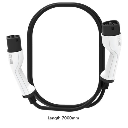 Arlec 11kW EV Charging Cable, 7m long, IP65 weatherproof, Type 2 connector, ideal for electric vehicles including Tesla