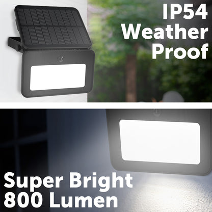 Arlec 800 lumen solar LED floodlight – PIR motion sensor light with 5m detection range and 10-hour run time