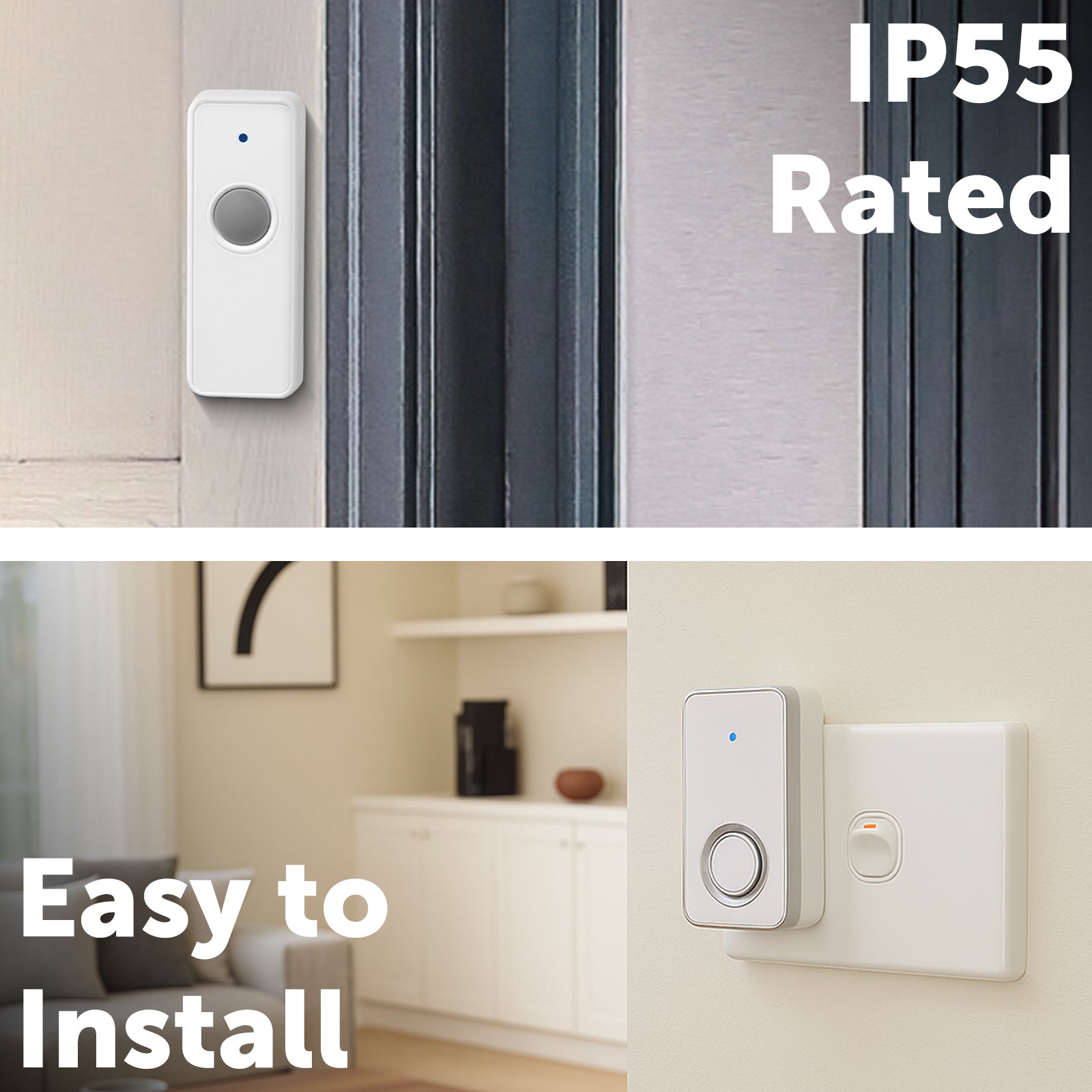 Arlec 80m Plug In Wireless Door Chime – wireless door chime, smart doorbell chime, plug-in doorbell