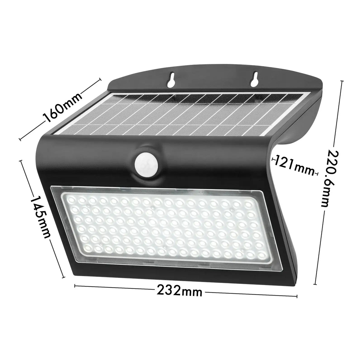 Arlec 850lm Premium Solar LED Wall Light With Motion Sensor