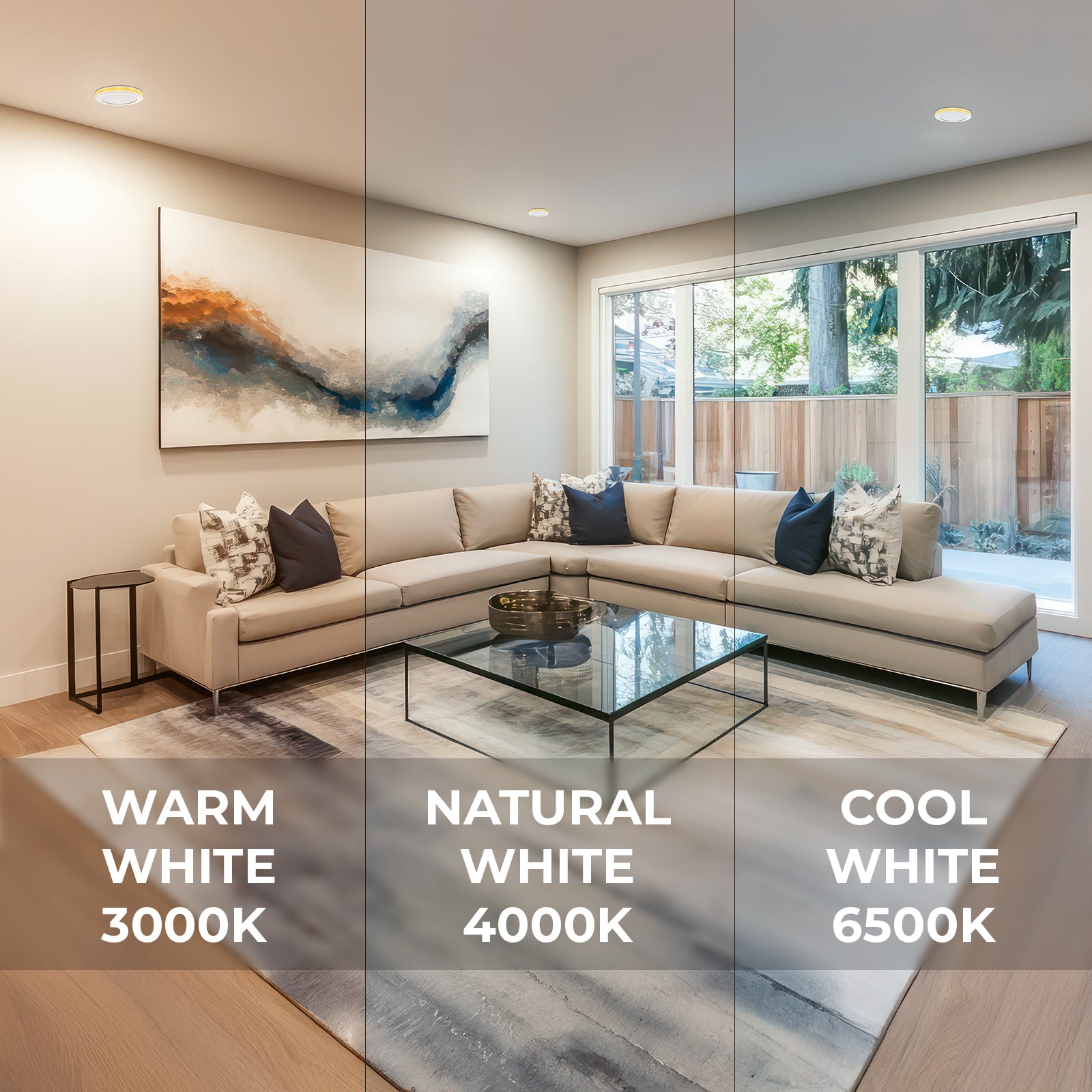 Arlec LED downlight with night mode, dual-function dimmable light, tri-colour ceiling LED