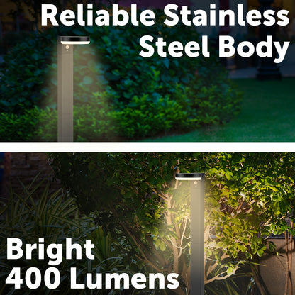 Arlec 90cm LED solar post light – 400 lumens PIR sensor outdoor light for garden or pathways with 3 lighting modes