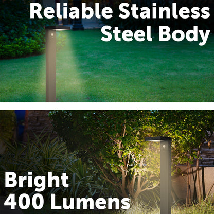 Arlec 90cm solar post light with PIR motion sensor – 400 lumens outdoor LED path light with 3 modes and IP44 weatherproof rating