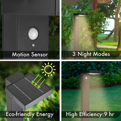 Arlec 90cm solar post light with PIR motion sensor – 400 lumens outdoor LED path light with 3 modes and IP44 weatherproof rating