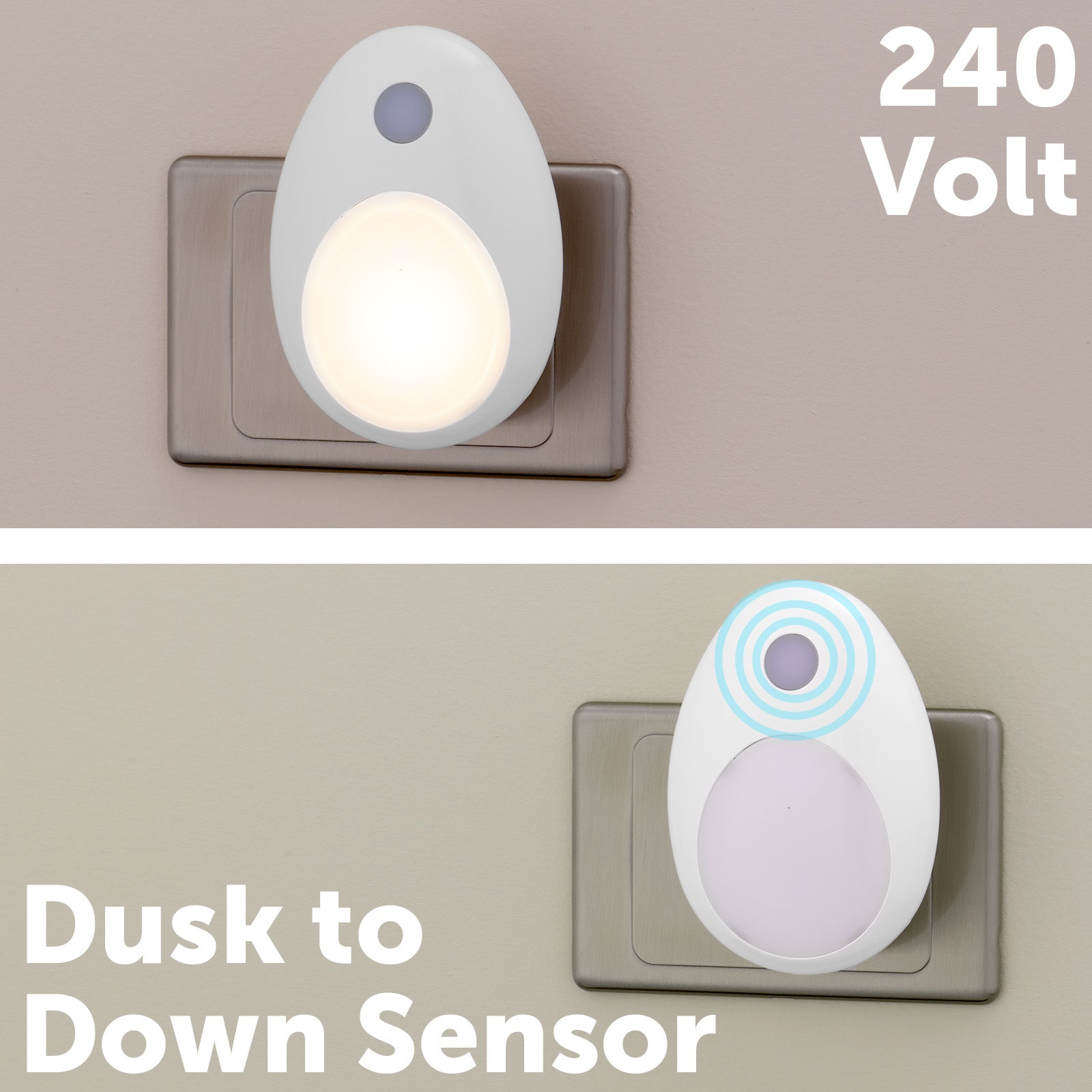 Arlec pebble-shaped LED night light with soft ambient lighting for bedrooms