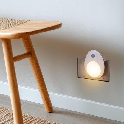 Arlec pebble-shaped LED night light with soft ambient lighting for bedrooms