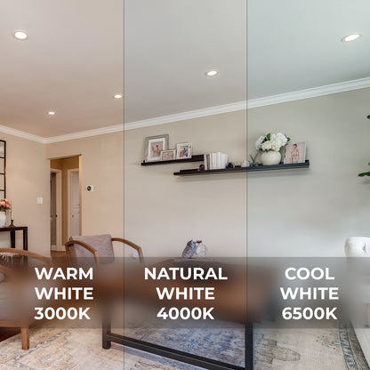 Arlec 2-pack LED downlights, tri-colour dimmable flush lens ceiling lights, plug and play