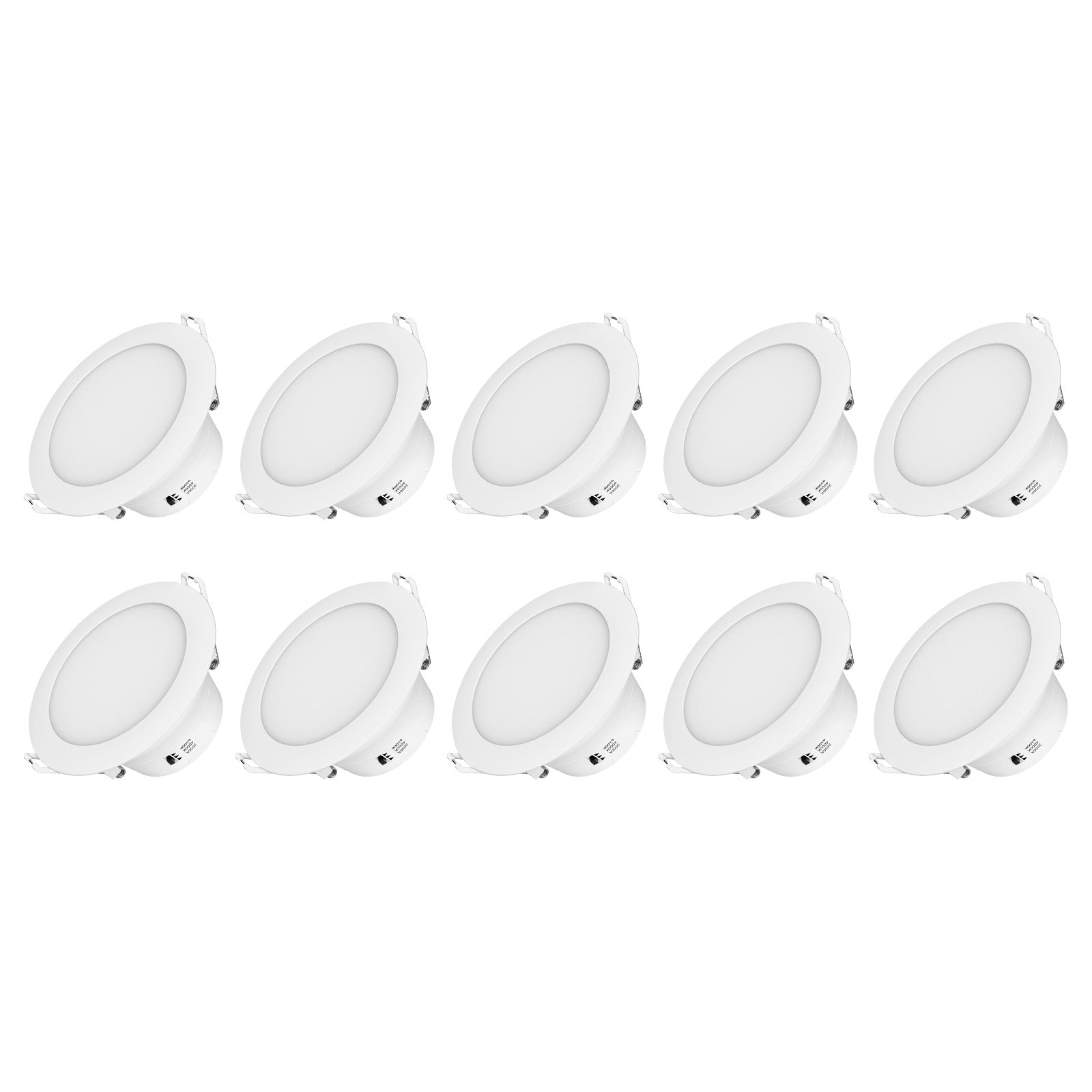 Arlec trade 10-pack LED downlights, tri-colour dimmable plug base lights, 92mm LED ceiling kit
