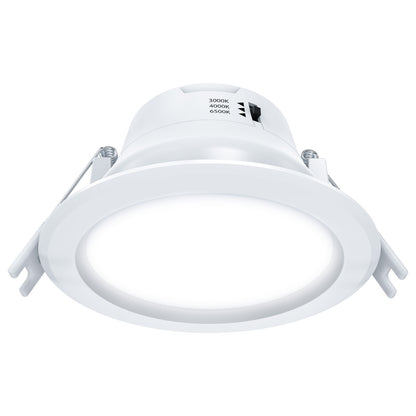 Arlec recessed lens LED downlight, tri-colour dimmable ceiling light, 92mm LED fixture