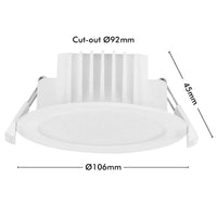 Arlec White 900lm Multi-Power LED Downlight